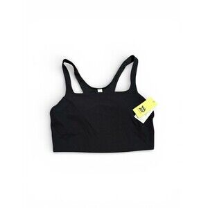 All in Motion Womens Large Light Support Rib Square Neck Cropped Sports Bra